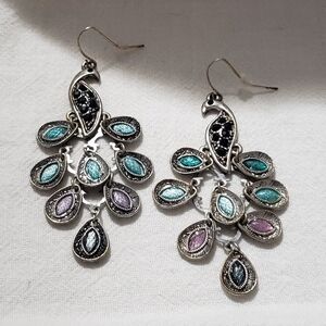 Gorgeous "Forbidden Body Jewelry" Peacock Earrings